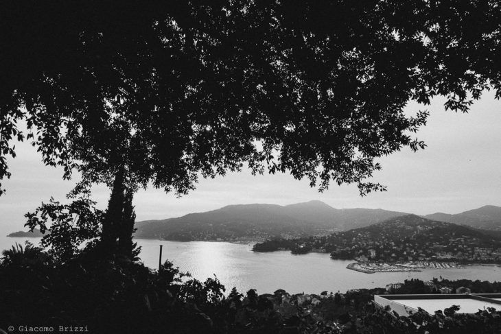 Una foto panoramica del golfo, fotografo matrimonio rapallo, liguria